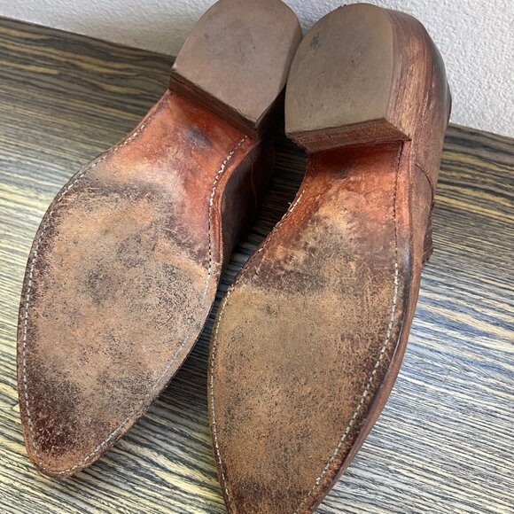 Mens Code West Western Leather Ankle Boots - Picture 4 of 5